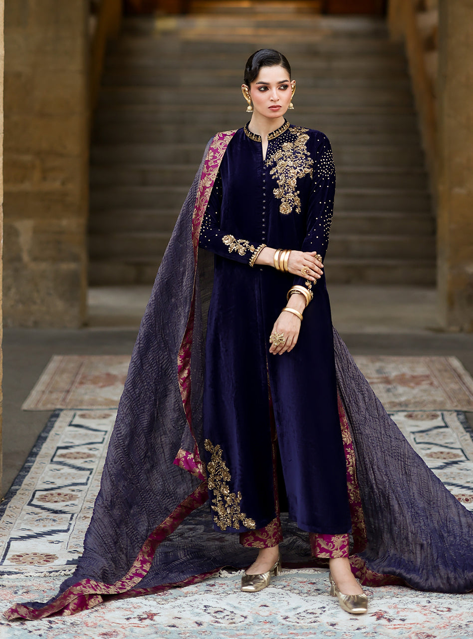 ZAINAB CHOTTANI VELURA VELVET EDIT '25 Velvet salwar kameez UK, Embroidered Collection at our Pakistani Designer Dresses Online Boutique. Pakistani Clothes Online UK- SALE, Zainab Chottani Wedding Suits, Luxury Lawn & Bridal Wear & Ready Made Suits for Pakistani Party Wear UK on Discount Price