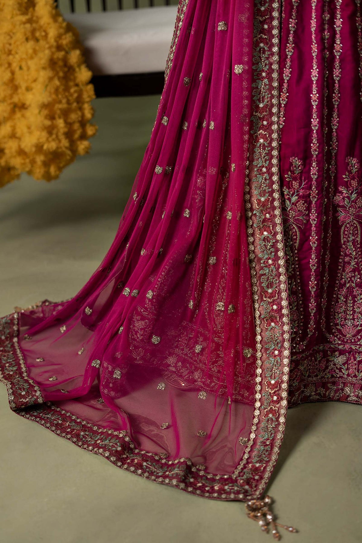 Maria B Pakistani designer velvet outfit Winter 2026