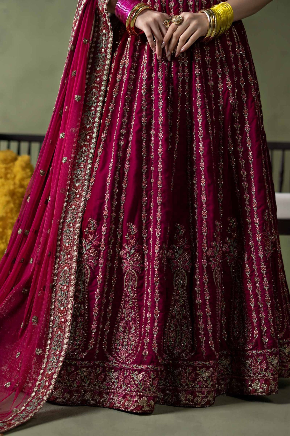 Maria B Pakistani designer velvet outfit Winter 2026