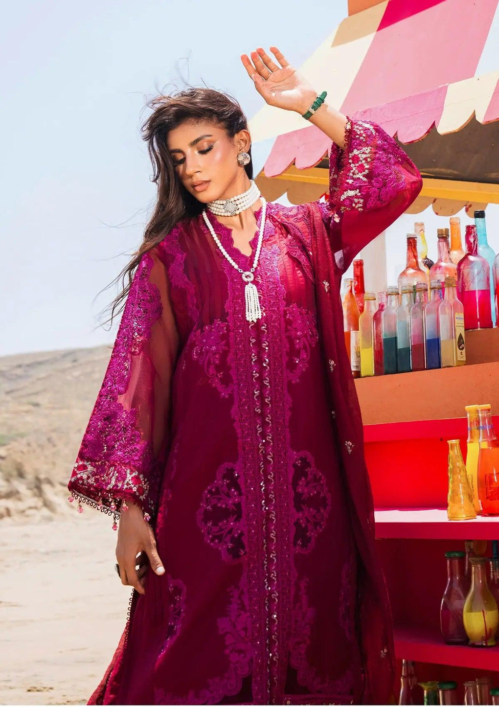 ELAF | HAI KUCH" FESTIVE LAWN 2024 | EHK-01B Gulzar - LebaasOnline