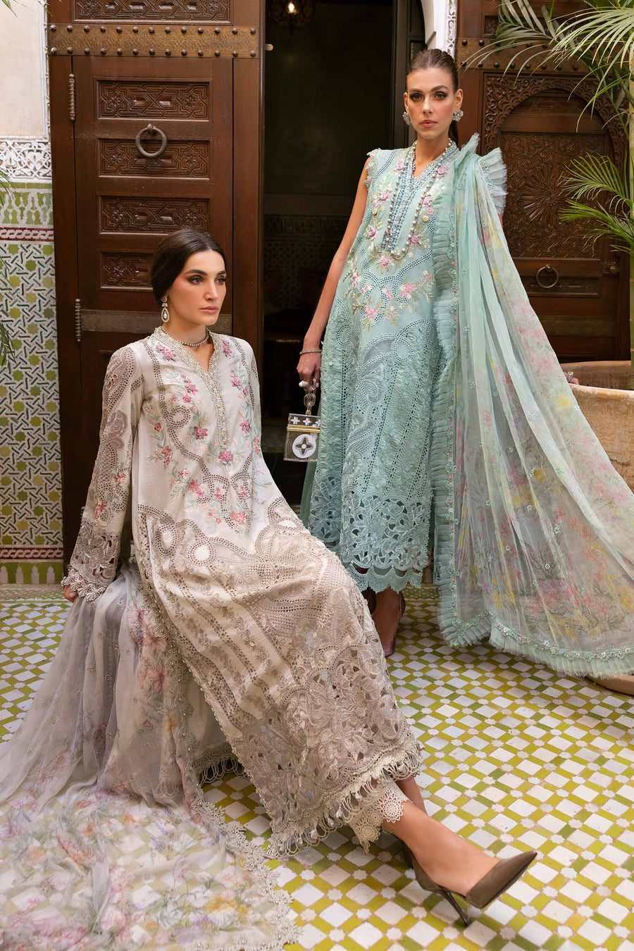 Shop the latest Luxury Lawn collection of Maria B Lawn 2025 Clothes Unstitched/ready 3 Piece Suits for Winter 2025 and also for Spring/Summer. Available for customisation at LebaasOnline. Maria B's latest lawn, digital print attire and MBROIDERED Pakistani Suits for Women in the UK, USA