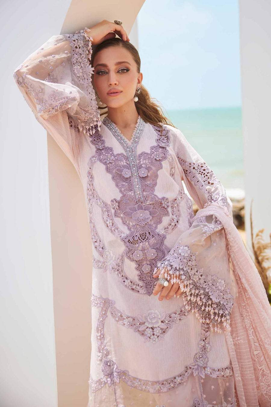 Shop the latest Luxury Lawn collection of Maria B Lawn Eid II 2025 Clothes Unstitched/ready 3 Piece Suits for Winter 2025 and also for Spring/Summer. Available for customisation at LebaasOnline. Maria B's latest lawn, digital print attire and MBROIDERED Pakistani Suits for Women in the UK, USA