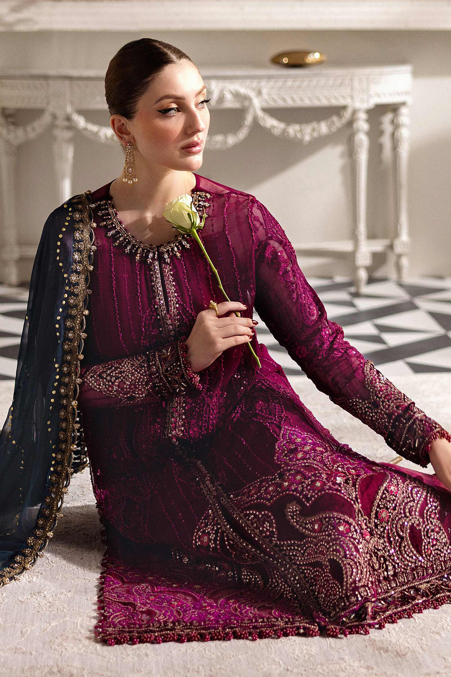 Buy Maria B Mbroidered Chiffon 2025 | MPC-25-102 Chiffon Pakistani designer dresses in UK from our website We have all Pakistani designer clothes of Maria b Chiffon 2025 Imrozia, Sobia Nazir Various Pakistani boutique dresses can be bought online from our website Lebaasonline in UK , USA, America