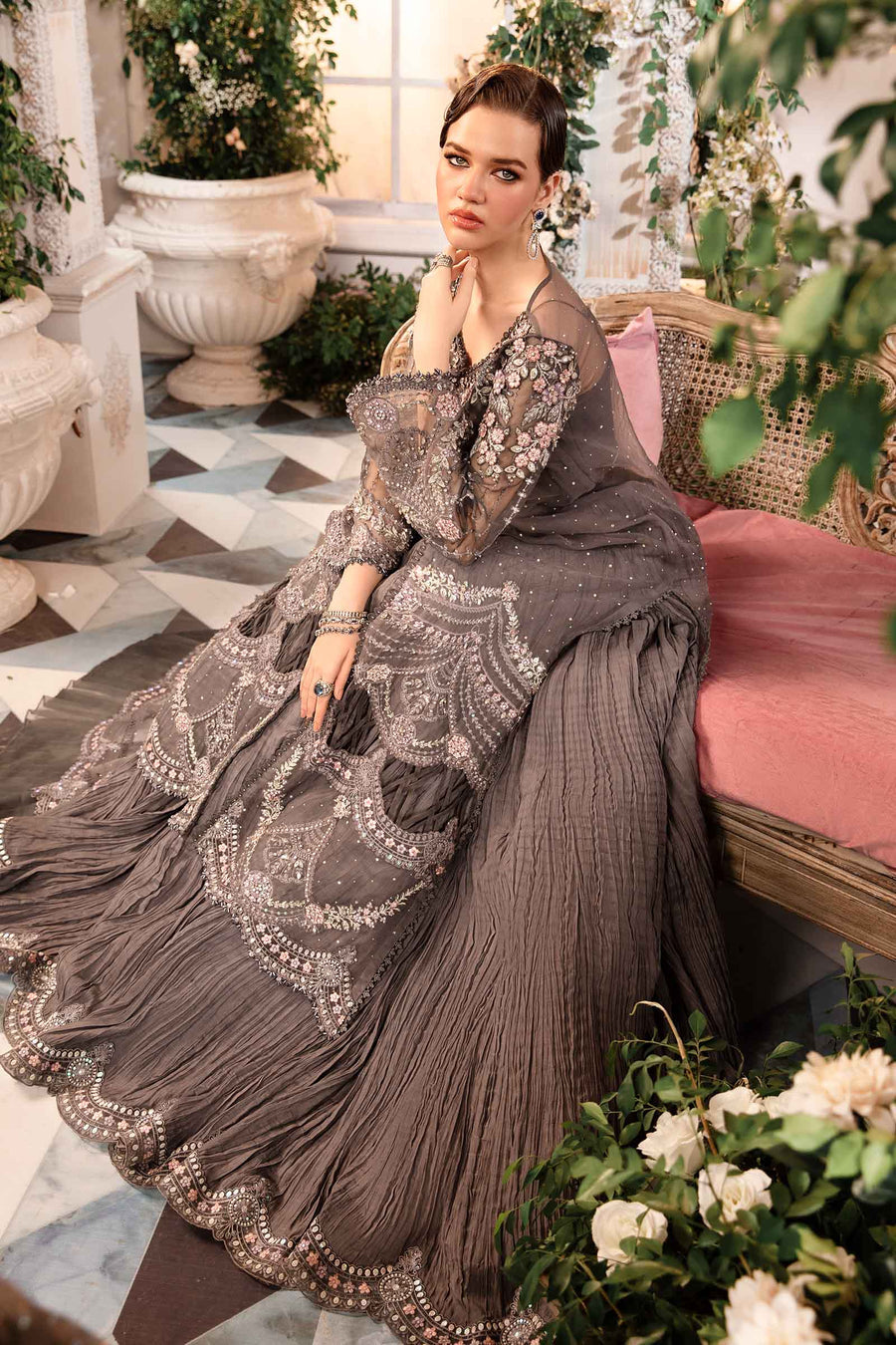 Maria.B | Embroidered Organza Suit'24 available at Lebaasonline. The largest stockiest of M.prints Dresses in the UK. Shop Maria B Clothes Pakistani wedding. Maria B Chiffons, Mprints, Maria B Sateen Embroidered on discounted price in UK USA Manchester London Australia Belgium UAE France Germany Birmingham on Sale.