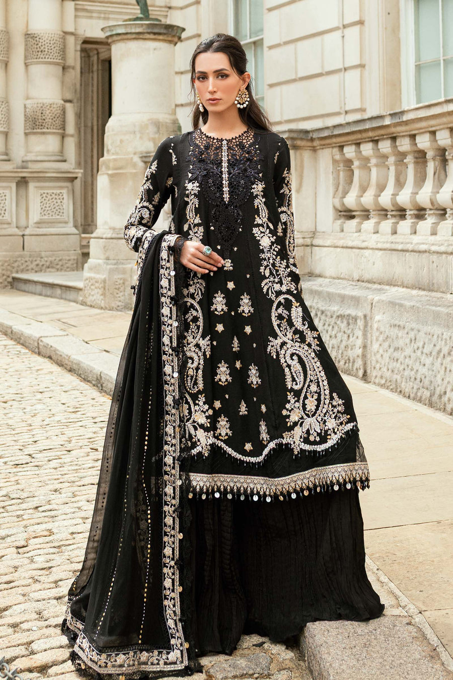 Shop the latest Soiree Formal collection of Maria B 2025 Clothes Unstitched/ready 3 Piece Suits for Winter 2025 and also for Spring/Summer. Available for customisation at LebaasOnline. Maria B's latest lawn, digital print attire and MBROIDERED Pakistani Suits for Women in the UK, USA