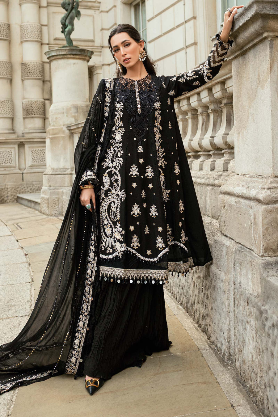 Shop the latest Soiree Formal collection of Maria B 2025 Clothes Unstitched/ready 3 Piece Suits for Winter 2025 and also for Spring/Summer. Available for customisation at LebaasOnline. Maria B's latest lawn, digital print attire and MBROIDERED Pakistani Suits for Women in the UK, USA