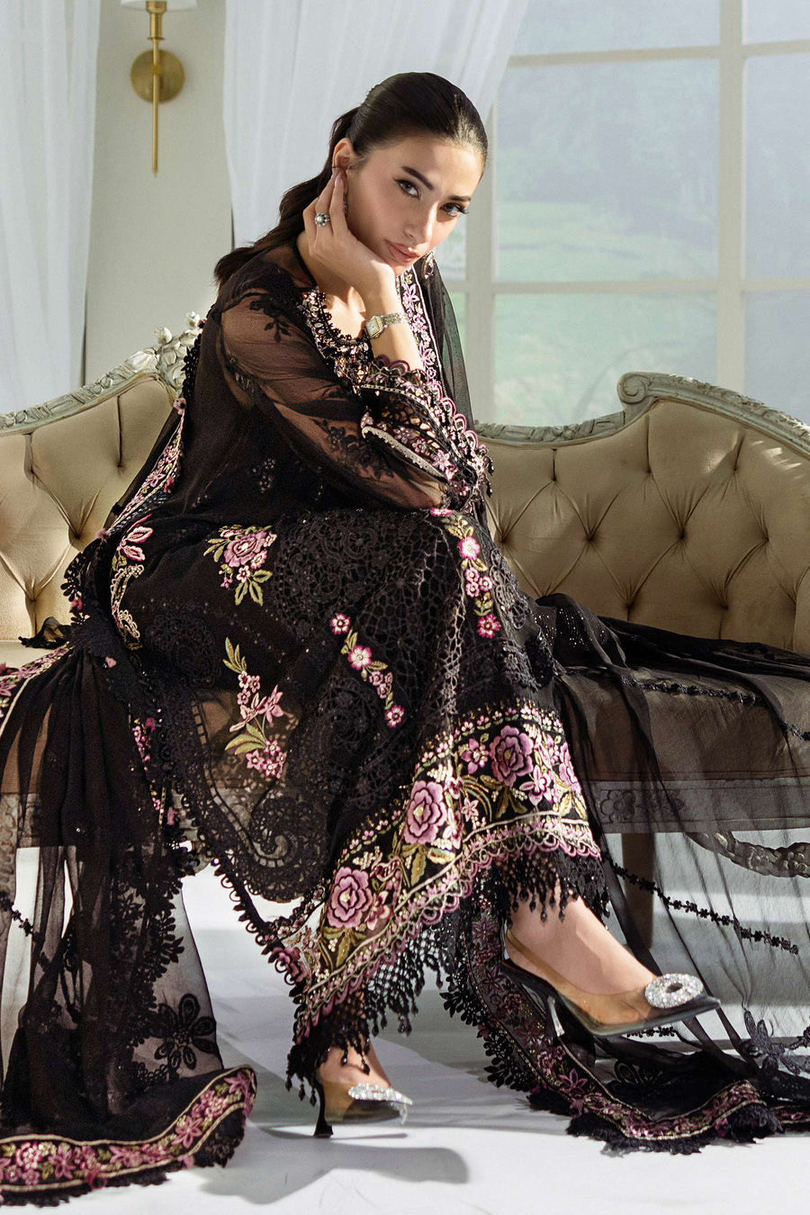 Buy Maria B Mbroidered Chiffon 2025 | MPC-25-104 Chiffon Pakistani designer dresses in UK from our website We have all Pakistani designer clothes of Maria b Chiffon 2025 Imrozia, Sobia Nazir Various Pakistani boutique dresses can be bought online from our website Lebaasonline in UK , USA, America