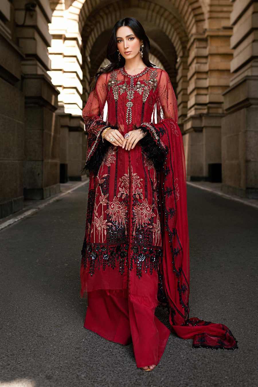 Shop the latest Soiree Formal collection of Maria B 2025 Clothes Unstitched/ready 3 Piece Suits for Winter 2025 and also for Spring/Summer. Available for customisation at LebaasOnline. Maria B's latest lawn, digital print attire and MBROIDERED Pakistani Suits for Women in the UK, USA