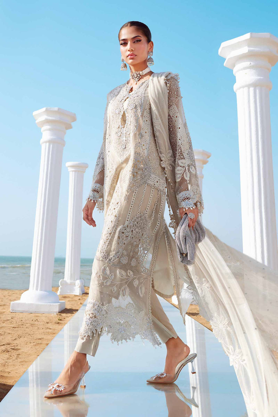 Shop the latest Luxury Lawn collection of Maria B Lawn Eid II 2025 Clothes Unstitched/ready 3 Piece Suits for Winter 2025 and also for Spring/Summer. Available for customisation at LebaasOnline. Maria B's latest lawn, digital print attire and MBROIDERED Pakistani Suits for Women in the UK, USA
