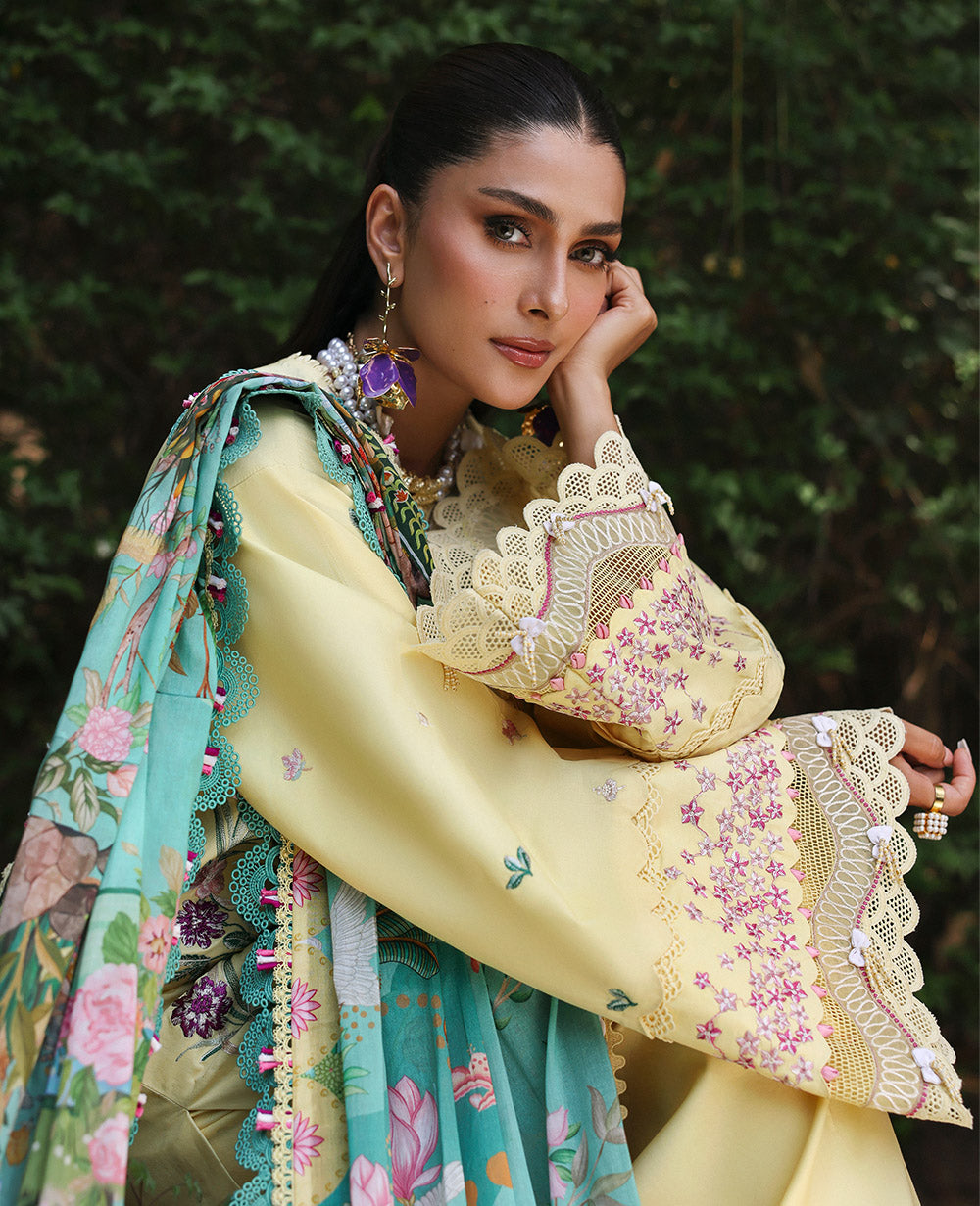 Buy Republic Womenswear | TALIA Summer Lawn '25 | LINA (D3-A) wear for the Pakistani look. The heavy embroidery salwar kameez, Designer designs of Republic women's wear, Maria B, Asim Jofa, Crimson are available in our Pakistani designer boutique. Get Velvet suits in UK USA, UAE, France from Lebaasonline @ Sale Prize.