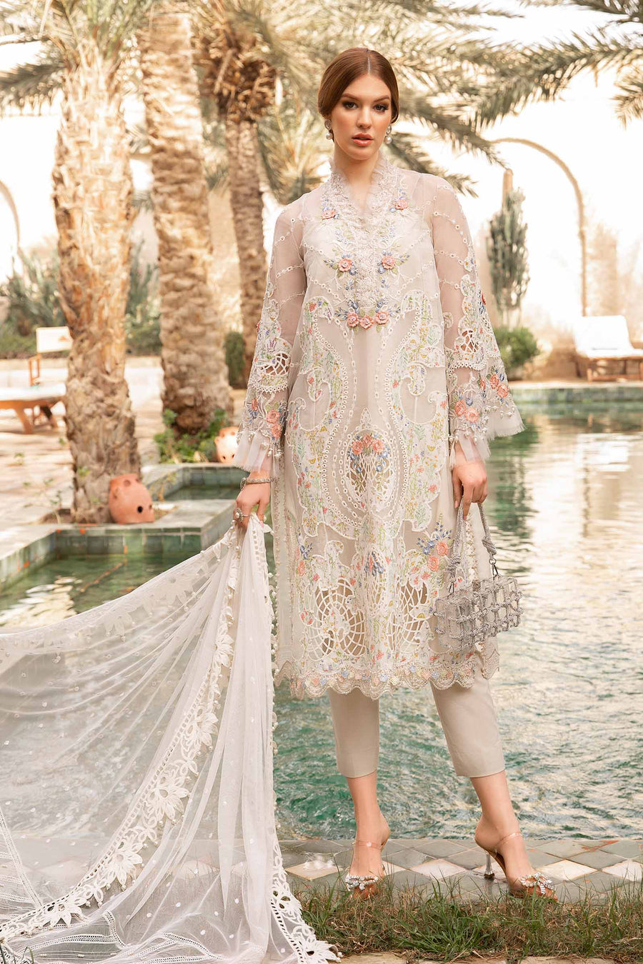 Shop the latest Luxury Lawn collection of Maria B Lawn 2024 Clothes Unstitched/ready 3 Piece Suits for Winter 2024 and also for Spring/Summer. Available for customisation at LebaasOnline. Maria B's latest lawn, digital print attire and MBROIDERED Pakistani Suits for Women in the UK, USA - Next Day Delivery!