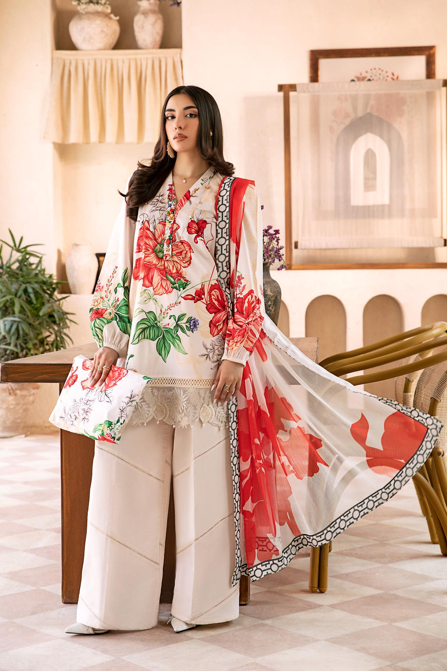 Shop the latest Mbasics Eid II collection of Maria B Eid 2025 Clothes Unstitched/ready 3 Piece Suits for Winter 2025 and also for Spring/Summer. Available for customisation at LebaasOnline. Maria B's latest lawn, digital print attire and MBROIDERED Pakistani Suits for Women in the UK, USA