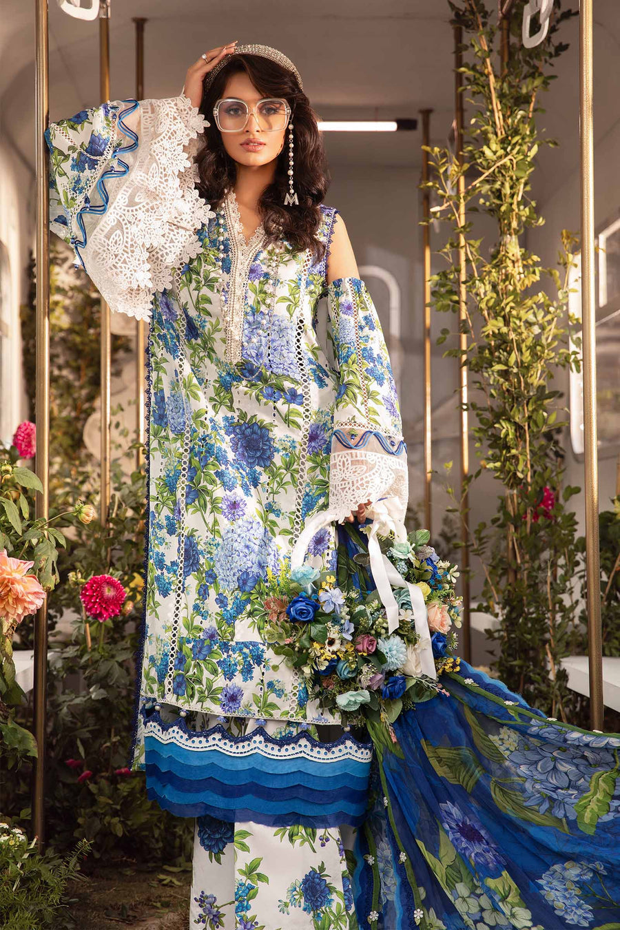 MARIA B | M PRINTS 2024 Teal dress by Maria B Pakistani Summer dresses 2024 at Lebaasonline. Discover Maria B Pakistani Fashion Clothing UK that matches to your style for this Summer. Shop today Pakistani Wedding dresses USA on discount price! Get express shipping in Belgium, UK, USA, France in SALE!