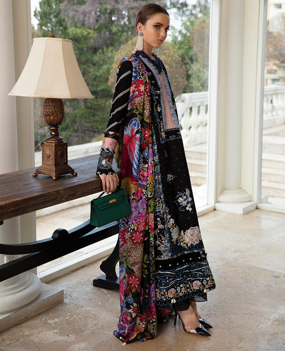 Buy Womenswear ILANA EID LUXURY LAWN'24 wear for the Pakistani look. The heavy embroidery salwar kameez, Designer designs of Republic women's wear, Maria B, Asim Jofa, Crimson are available in our Pakistani designer boutique. Get Velvet suits in UK USA, UAE, France from Lebaasonline @ Sale Prize.