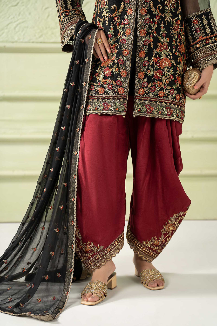 Maria.B | Shehnai Luxury Formal Winter Edit '25 available at Lebaasonline. The largest stockiest of M.prints Dresses in the UK. Shop Maria B Clothes Pakistani wedding. Maria B Chiffons, Mprints, Maria B Sateen Embroidered on discounted price in UK USA Manchester London Australia Belgium UAE France Germany Birmingham on Sale.