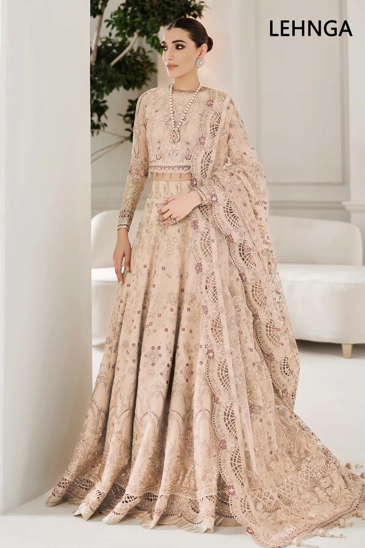 Buy Baroque | Embroidered Net 3Pc Suit CH10-D01 - Collection 2025 Online at Great Price! Available For UK, France & Germany. Baroque dresse from Pakistan & for SALE in the UK, USA, Manchester & London. Book now ready to wear & unstitched. Shop Wedding, festive, summer or winter branded outfits from Lebaasonline