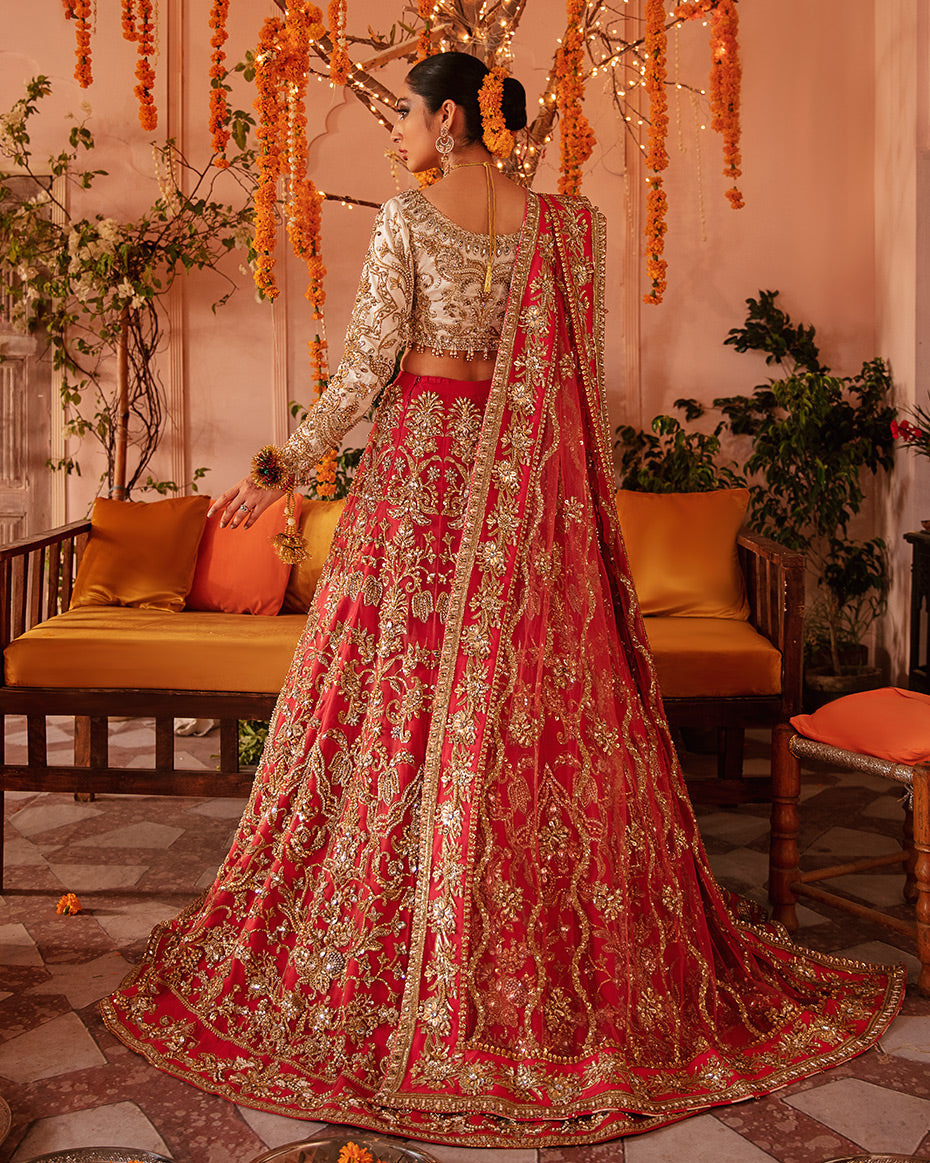 Buy Gulaal Bridal collection | Aaima B-18 Dress from Lebaasonline Pakistani Clothes Stockist in the UK @ best price- SALE Shop Gulaal Bridal 2026, Maria B Lawn 2025 Summer Suit, Pakistani Clothes Online UK for Wedding, Bridal Wear Indian & Pakistani Summer Dresses by Gulaal in the UK & USA at LebaasOnline