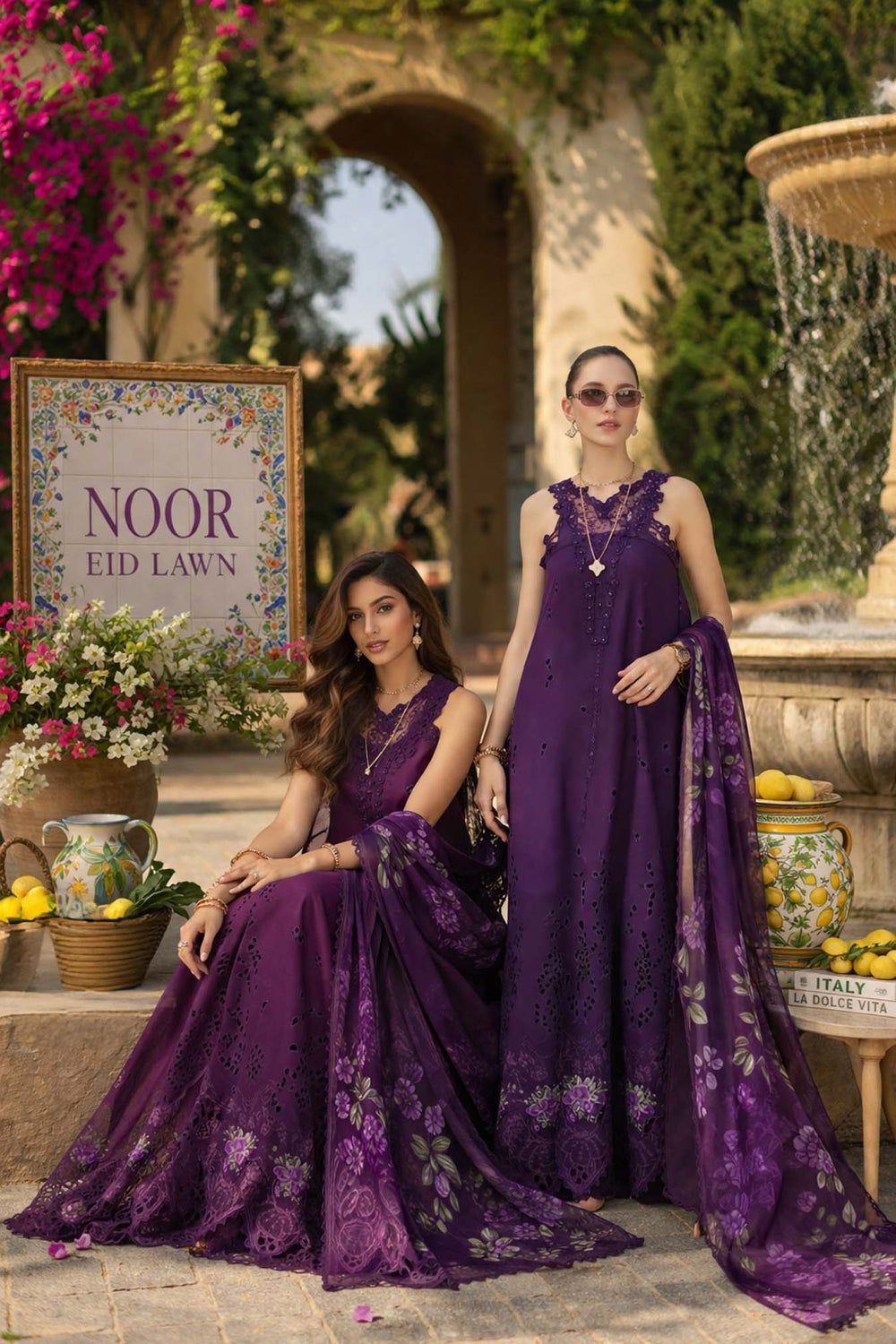 Buy Noor Luxury Eid Schiffli Laserkari '26 - Vol 2 | Amalfi Amethyst Lawn Suit from Lebaasonline Largest Pakistani Clothes Stockist in the UK Shop Noor Pakistani Lawn 2026 EID COLLECTION Saira Shakira COLLECTION 2026 Afrozeh EID COLLECTION '26 ONLINE UK for Wedding, Party NIKAH OUTFIT Indian & Pakistani Summer Dresses UK USA UAE DUBAI Manchester