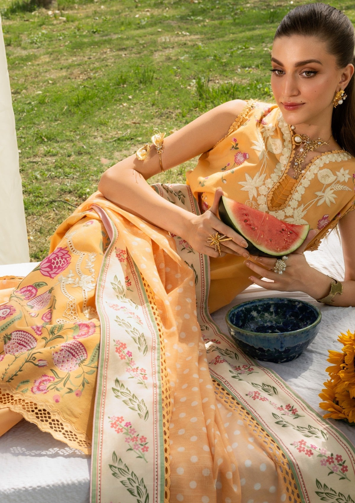 Buy SAIRA SHAKIRA BLOOM LAWN 2026 (LILY-2A) for Eid dress from our official website We are the no. 1 stockists in the world for Crimson Luxury, Maria B Ready to wear. All Pakistani dresses customization and Ready to Wear dresses are easily available in Spain, UK Austria from Lebaasonline at best price.