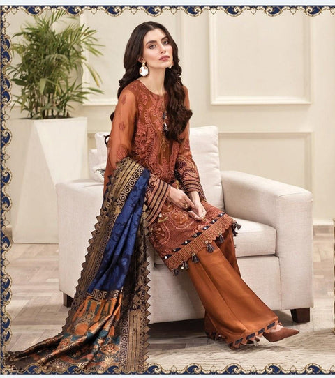 Buy Baroque | Jazmin Luxury Chiffon – Meysuri - Collection 2025 Online at Great Price! Available For UK, France & Germany. Baroque dresse from Pakistan & for SALE in the UK, USA, Manchester & London. Book now ready to wear & unstitched. Shop Wedding, festive, summer or winter branded outfits from Lebaasonline