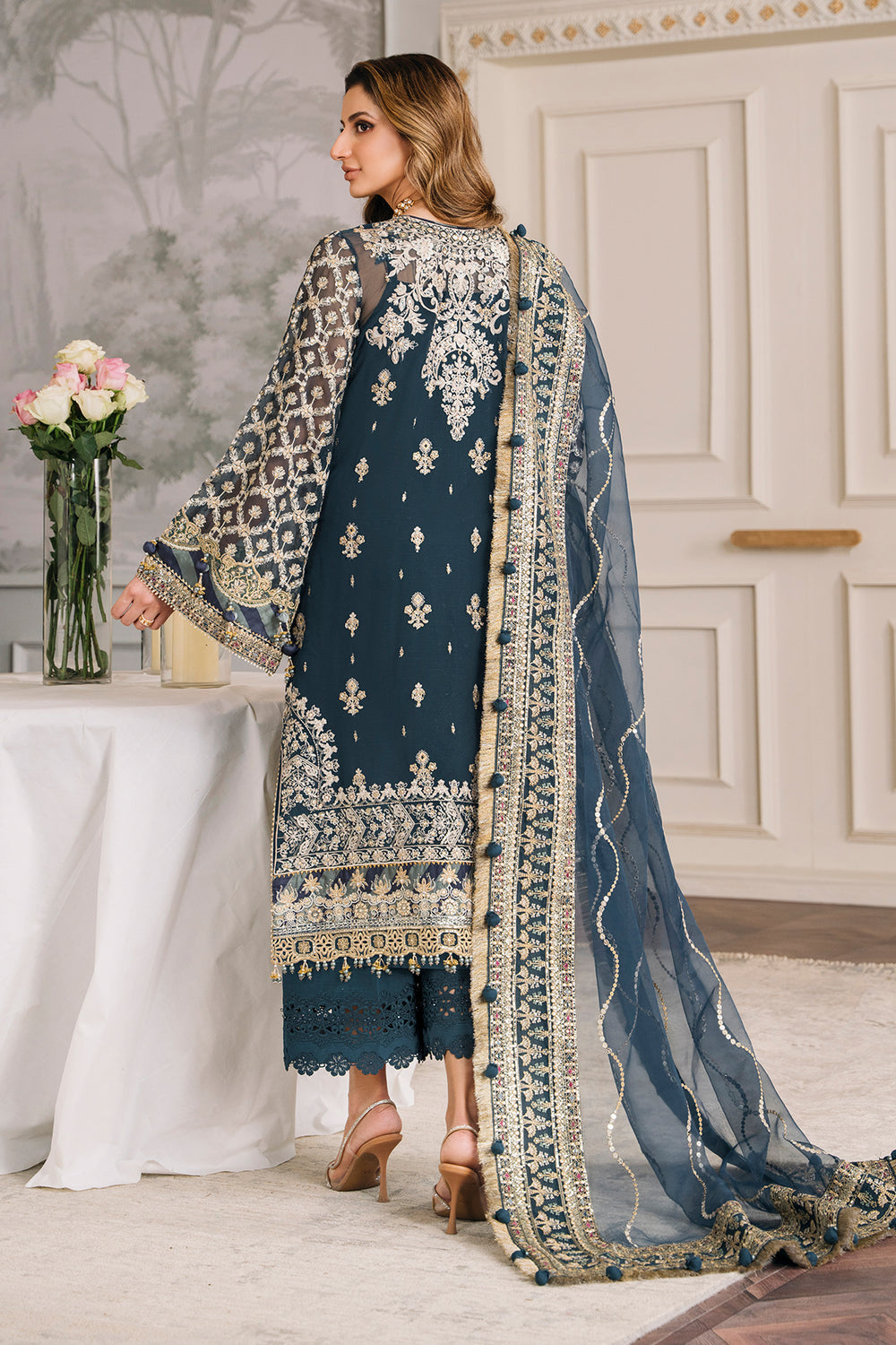 Buy Baroque | EMBROIDERED CHIFFON CH12-01. Online at Great Price! Available For UK, France & Germany. Baroque dresse from Pakistan & for SALE in the UK, USA, Manchester & London. Book now ready to wear & unstitched. Shop Wedding, festive, summer or winter branded outfits from Lebaasonline