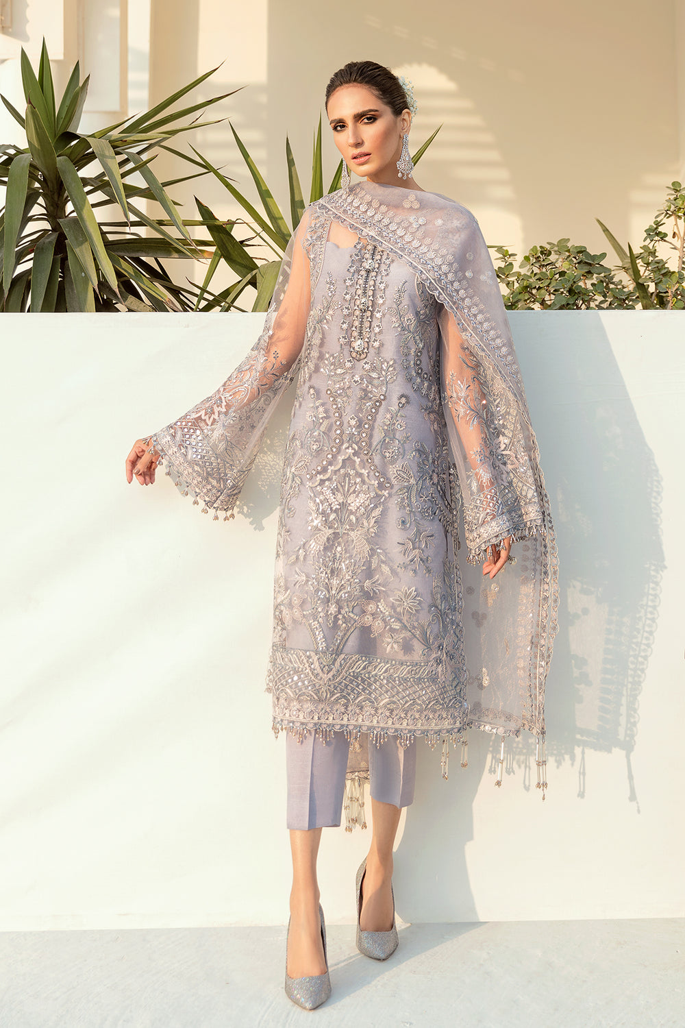 Buy Baroque | EMBROIDERED NET UF-74 - Collection 2025 Online at Great Price! Available For UK, France & Germany. Baroque dresse from Pakistan & for SALE in the UK, USA, Manchester & London. Book now ready to wear & unstitched. Shop Wedding, festive, summer or winter branded outfits from Lebaasonline