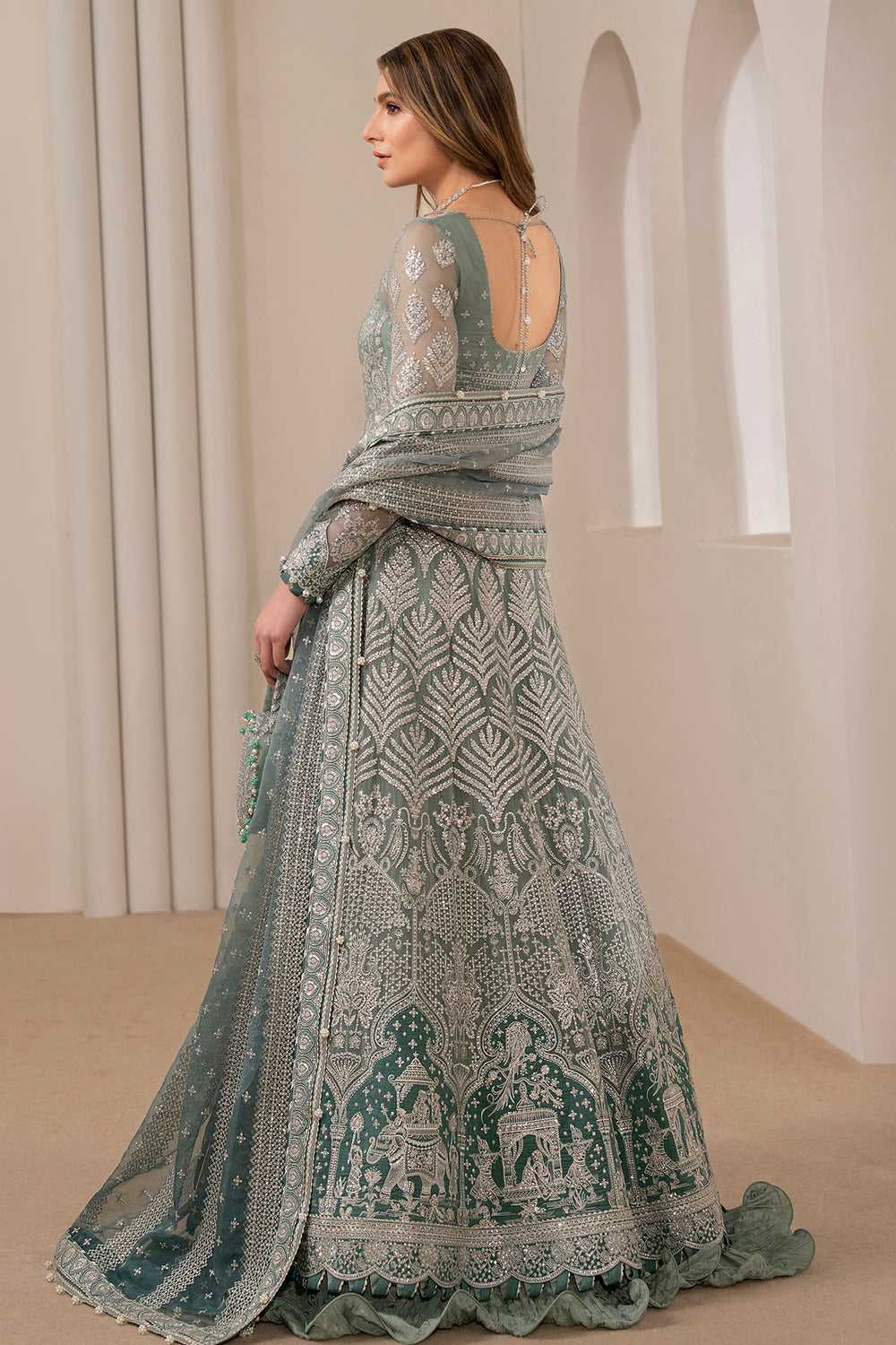 Buy Jazmin | EMBROIDERED CHIFFON WF'24-04 Online at Great Price! Available For UK, France & Germany. Baroque dresse from Pakistan & for SALE in the UK, USA, Manchester & London. Book now ready to wear & unstitched. Shop Wedding, festive, summer or winter branded outfits from Lebaasonline