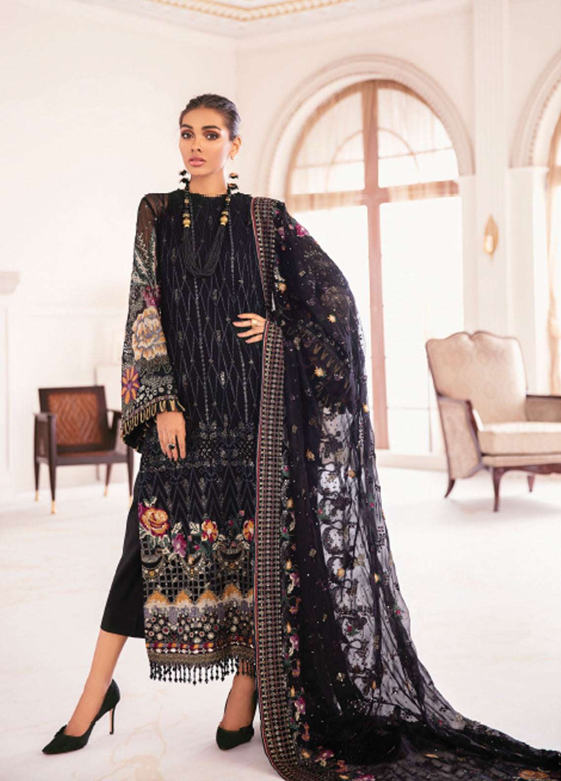 Buy Baroque | Embroidered Chiffon Collection 2021 - 06- Collection 2025 Online at Great Price! Available For UK, France & Germany. Baroque dresse from Pakistan & for SALE in the UK, USA, Manchester & London. Book now ready to wear & unstitched. Shop Wedding, festive, summer or winter branded outfits from Lebaasonline