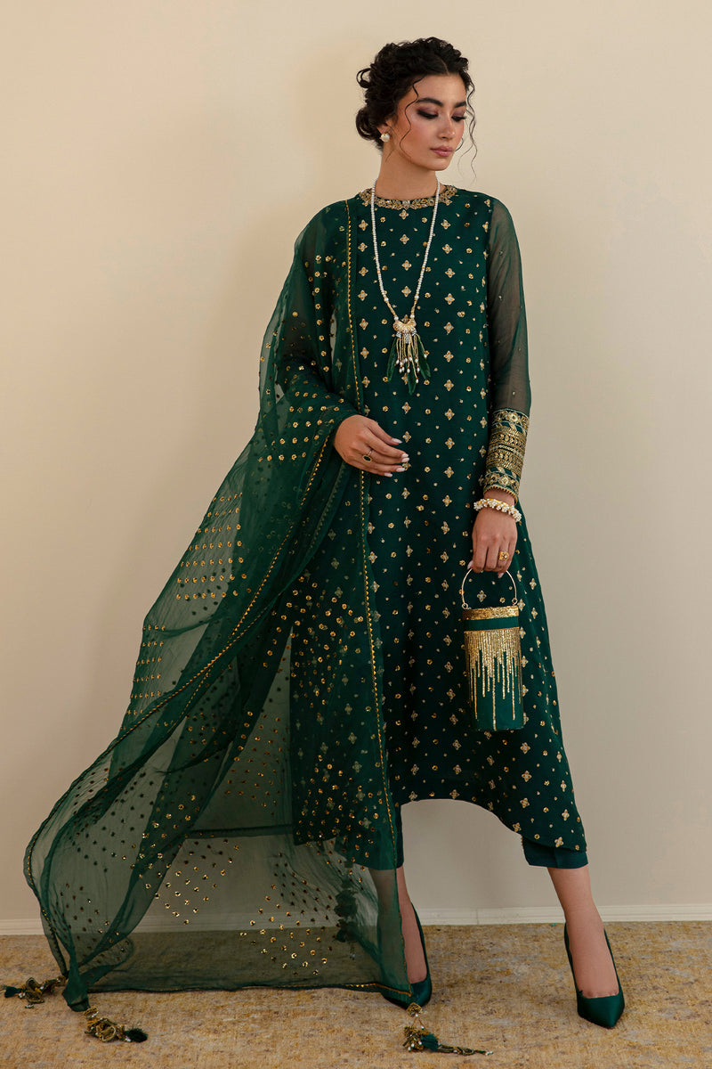 Buy Baroque | Embroidered Chiffon Unstitched 3Pc UF-395. Online at Great Price! Available For UK, France & Germany. Baroque dresse from Pakistan & for SALE in the UK, USA, Manchester & London. Book now ready to wear & unstitched. Shop Wedding, festive, summer or winter branded outfits from Lebaasonline