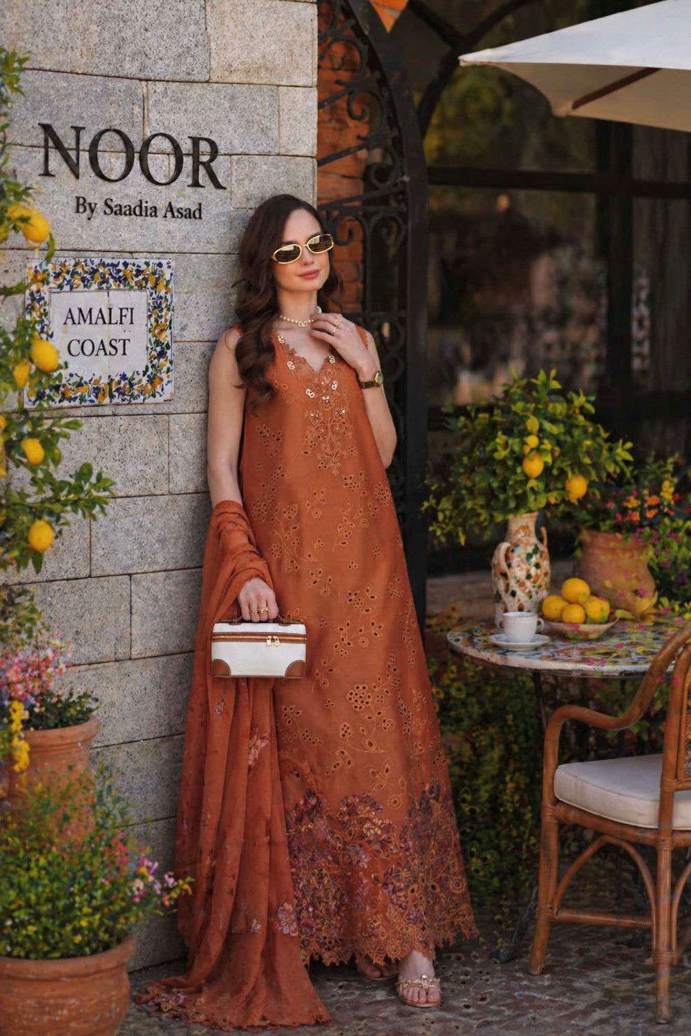Buy Noor Luxury Eid Schiffli Laserkari '26 - Vol 2 | D6 - Amber Rustique Lawn Suit from Lebaasonline Largest Pakistani Clothes Stockist in the UK Shop Noor Pakistani Lawn 2026 EID COLLECTION Saira Shakira COLLECTION 2026 Afrozeh EID COLLECTION '26 ONLINE UK for Wedding, Party NIKAH OUTFIT Indian & Pakistani Summer Dresses UK USA UAE DUBAI Manchester