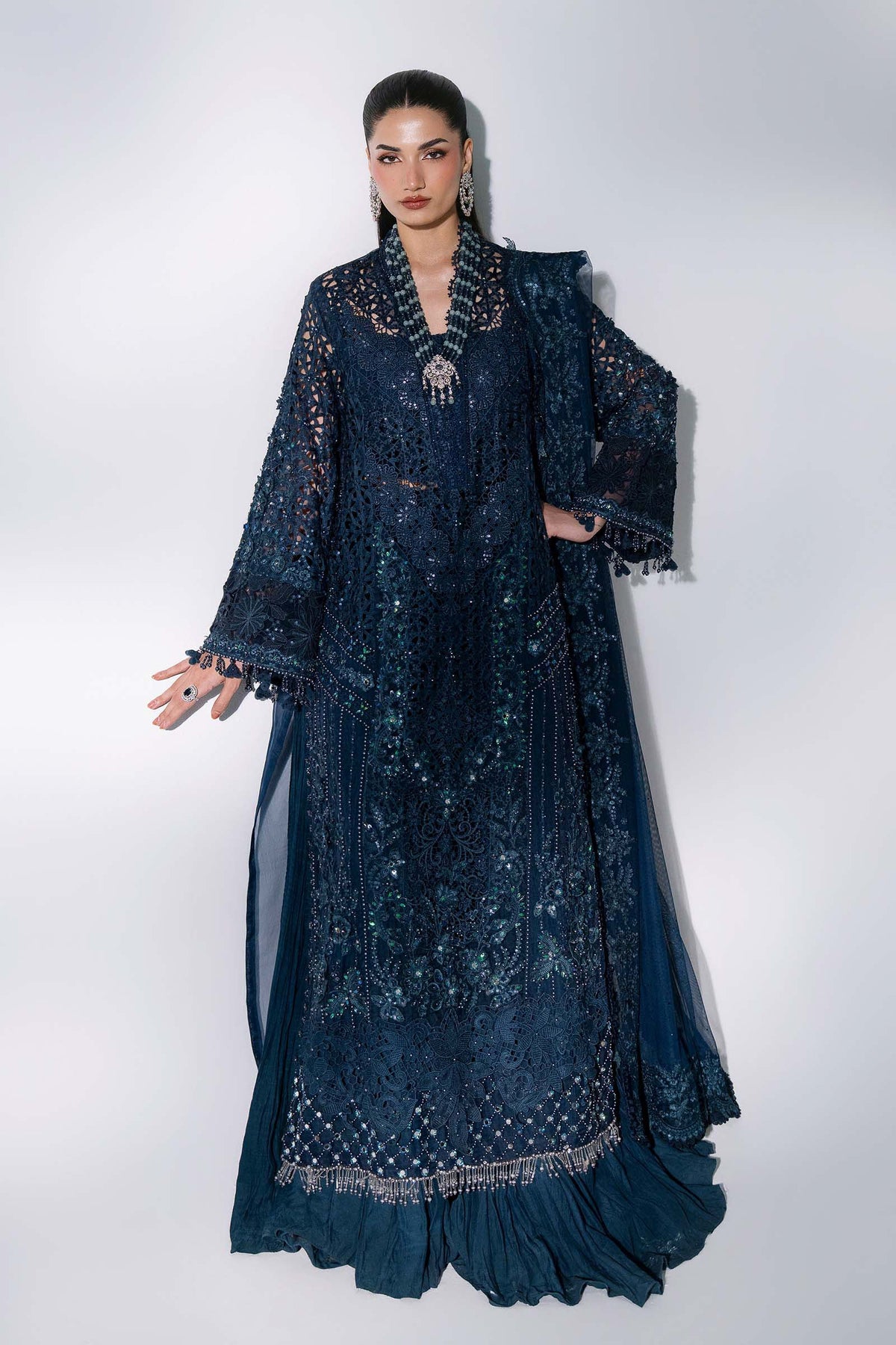 Maria B Mbroidered Wedding Edition '26 | BD-3106-Peacock Blue