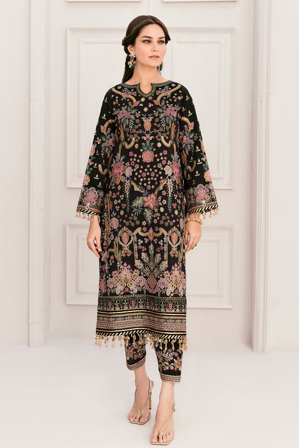 Buy Baroque | EMBROIDERED SILK CH11-04 UNSTITCHED- Collection 2025 Online at Great Price! Available For UK, France & Germany. Baroque dresse from Pakistan & for SALE in the UK, USA, Manchester & London. Book now ready to wear & unstitched. Shop Wedding, festive, summer or winter branded outfits from Lebaasonline