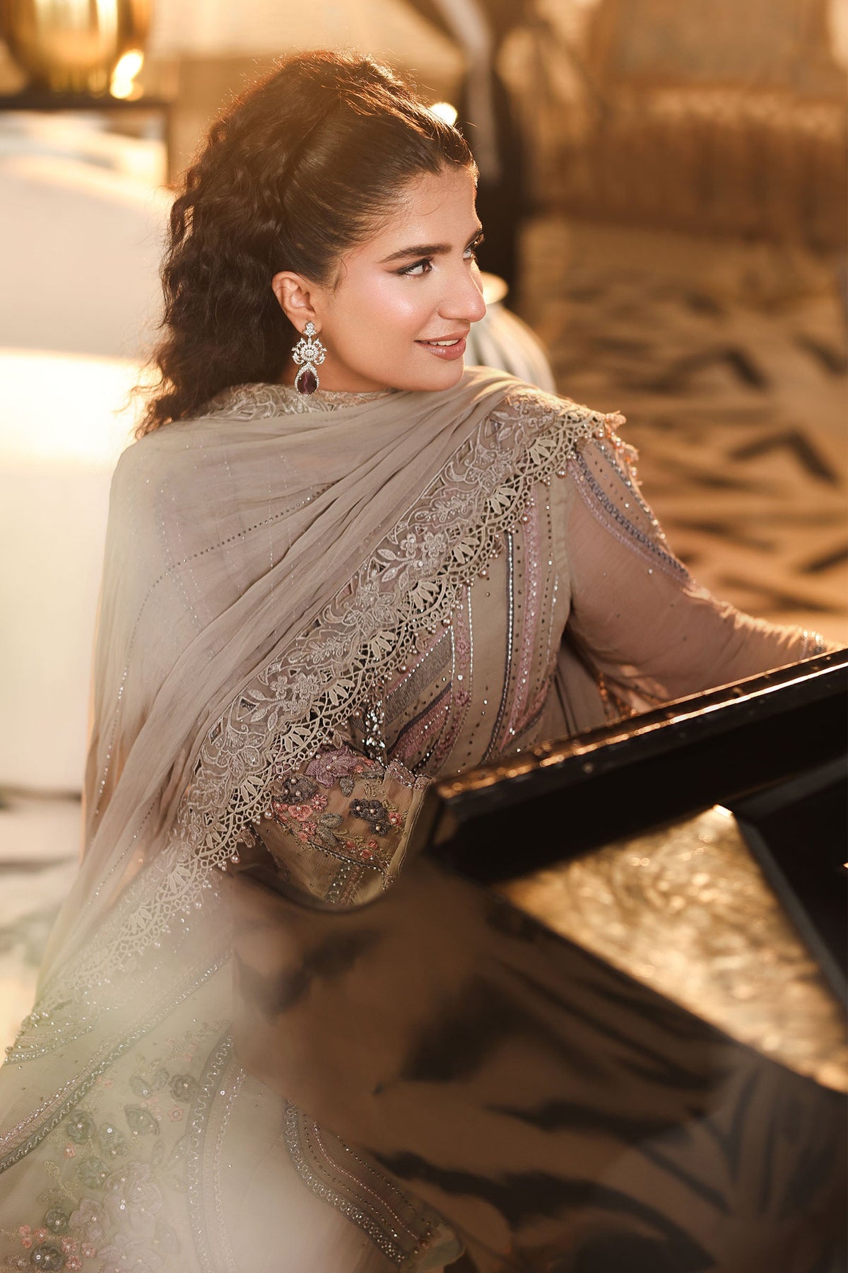 Shop Maria.B Chiffon Collection 2026 | Royal Tea Affair at Lebaasonline.co.uk. Discover elegant Pakistani designer chiffon suits, luxurious embroidery and timeless festive styles with worldwide delivery.