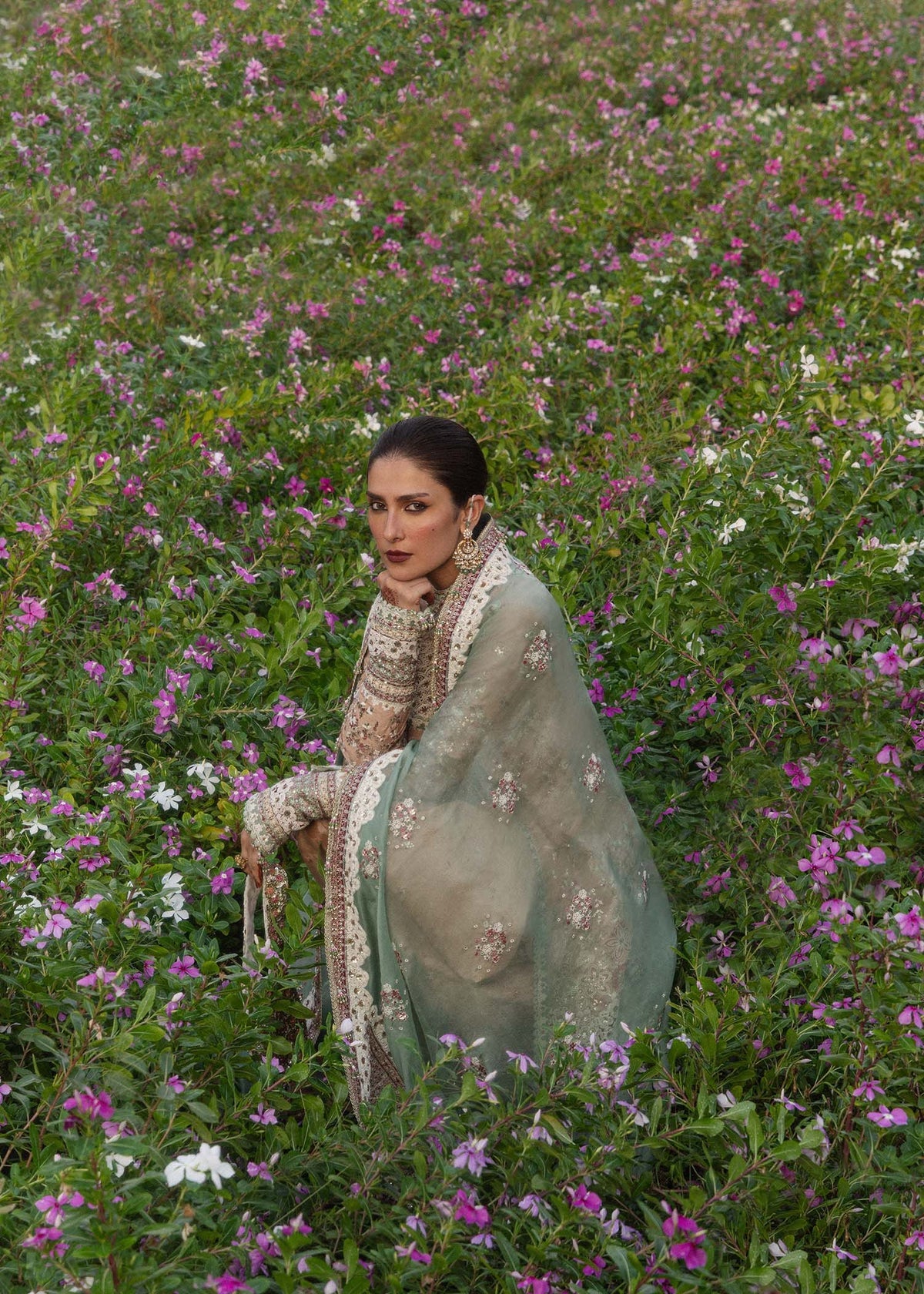 Hussain Rehar Festive 2026 Gohar Ara Powder Peach Pakistani Designer Suit