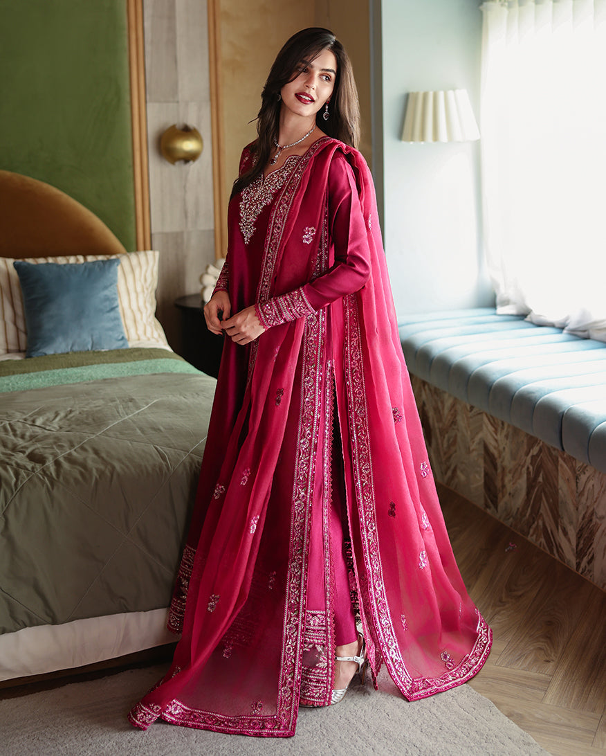 Buy MUSHQ | Zarminay 2026-Pret - "Sereen" Designer Dresses Is an exclusively available for online UK @lebaasonline. PAKISTANI WEDDING DRESSES ONLINE UK can be customized at Pakistani designer boutique in USA, UK, France, Dubai, Saudi, London. Get Pakistani & Indian velvet BRIDAL DRESSES ONLINE USA at Lebaasonline.