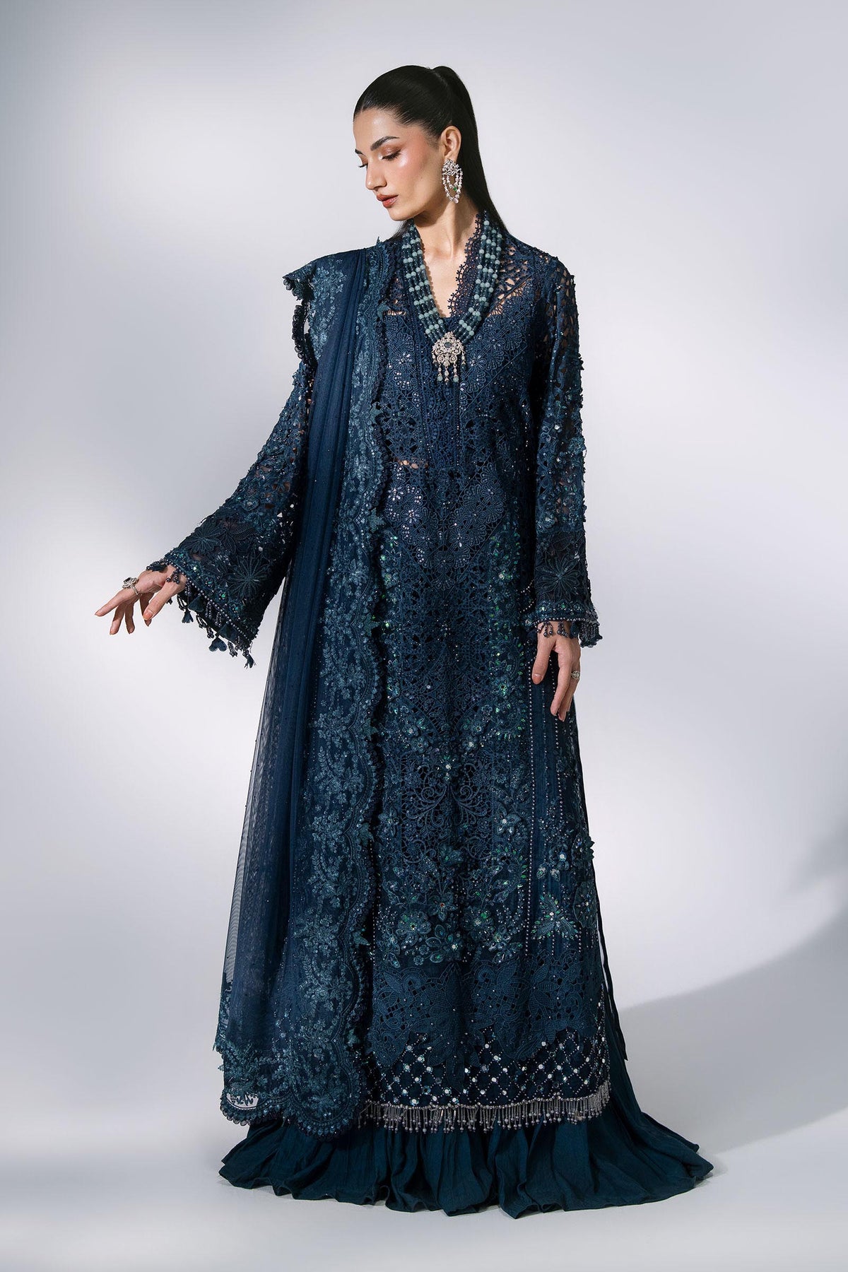 Maria B Mbroidered Wedding Edition '26 | BD-3106-Peacock Blue
