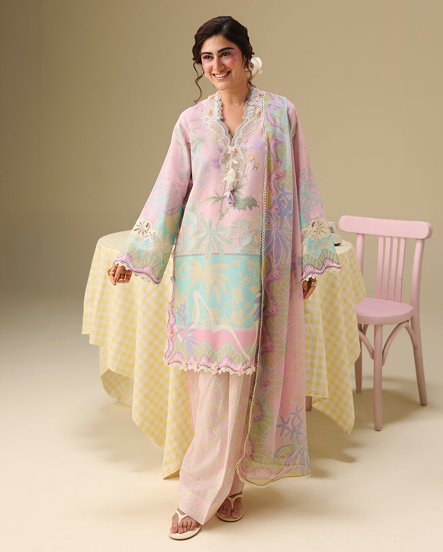 Buy MUSHQ | Soleil 2026-Prints - "Honey Petal " Designer Dresses Is an exclusively available for online UK @lebaasonline. PAKISTANI WEDDING DRESSES ONLINE UK can be customized at Pakistani designer boutique in USA, UK, France, Dubai, Saudi, London. Get Pakistani & Indian velvet BRIDAL DRESSES ONLINE USA at Lebaasonline.