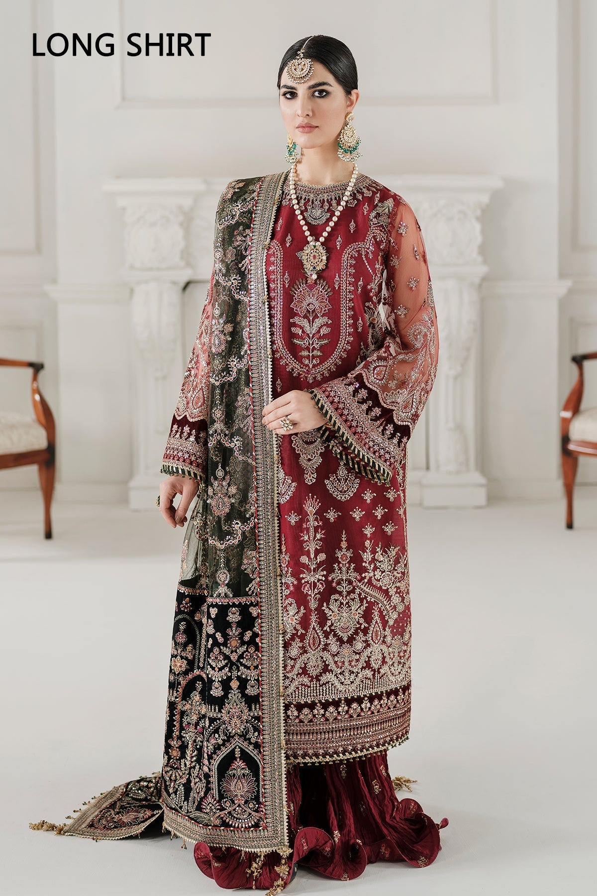 Buy Baroque | Embroidered Net 3Pc Suit CH10-D07 - Collection 2025 Online at Great Price! Available For UK, France & Germany. Baroque dresse from Pakistan & for SALE in the UK, USA, Manchester & London. Book now ready to wear & unstitched. Shop Wedding, festive, summer or winter branded outfits from Lebaasonline