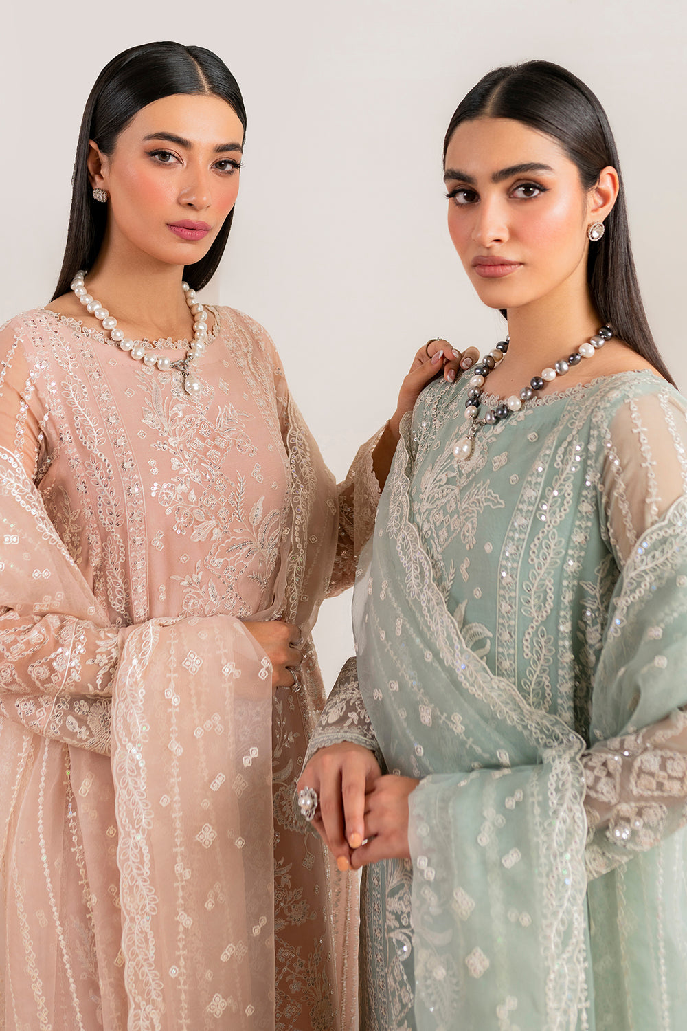Buy Baroque | EMBROIDERED CHIFFON UF-680 Online at Great Price! Available For UK, France & Germany. Baroque dresse from Pakistan & for SALE in the UK, USA, Manchester & London. Book now ready to wear & unstitched. Shop Wedding, festive, summer or winter branded outfits from Lebaasonline