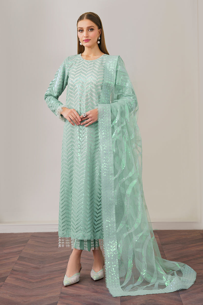 Buy Baroque | Embroidered Net Unstitched 3Pc UF-517. Online at Great Price! Available For UK, France & Germany. Baroque dresse from Pakistan & for SALE in the UK, USA, Manchester & London. Book now ready to wear & unstitched. Shop Wedding, festive, summer or winter branded outfits from Lebaasonline