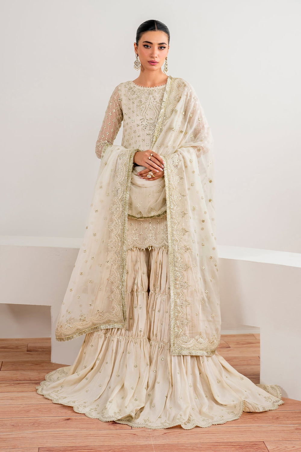 Buy Jazmin | EMBROIDERED CHIFFON SF-687. Online at Great Price! Available For UK, France & Germany. Baroque dresse from Pakistan & for SALE in the UK, USA, Manchester & London. Book now ready to wear & unstitched. Shop Wedding, festive, summer or winter branded outfits from Lebaasonline
