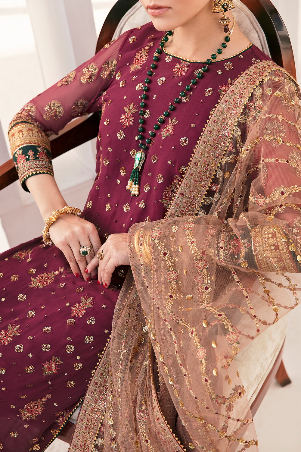 Buy Baroque | EMBROIDERED CHIFFON CH11-02 Online at Great Price! Available For UK, France & Germany. Baroque dresse from Pakistan & for SALE in the UK, USA, Manchester & London. Book now ready to wear & unstitched. Shop Wedding, festive, summer or winter branded outfits from Lebaasonline