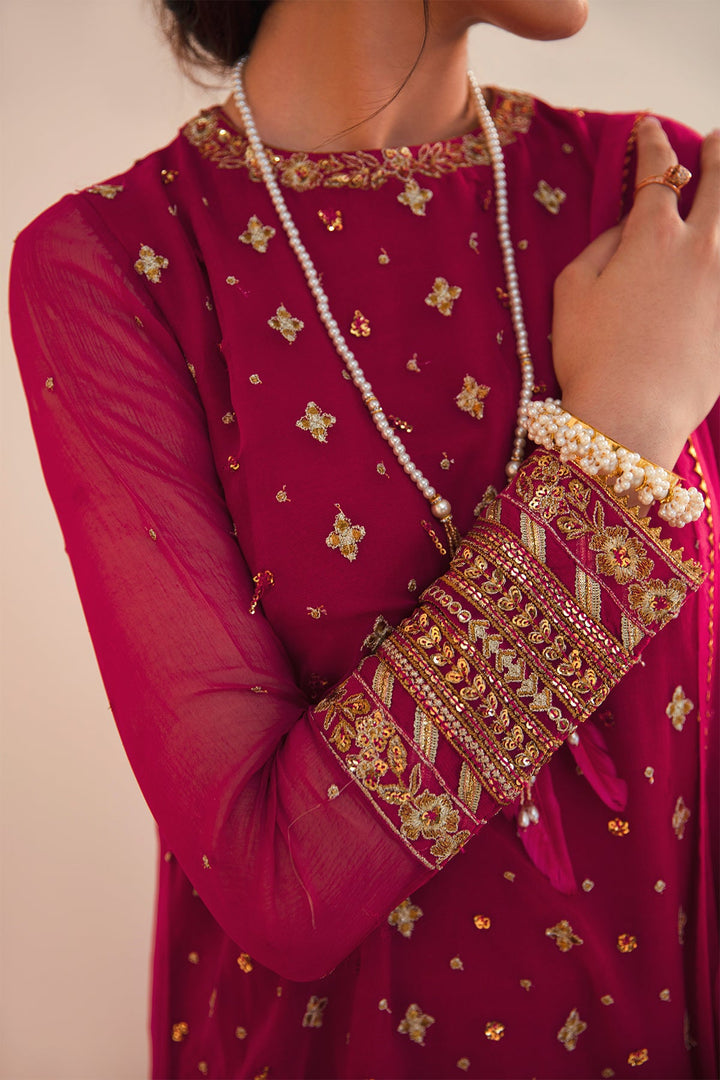 Buy Baroque | Embroidered Chiffon Unstitched 3Pc UF-394. Online at Great Price! Available For UK, France & Germany. Baroque dresse from Pakistan & for SALE in the UK, USA, Manchester & London. Book now ready to wear & unstitched. Shop Wedding, festive, summer or winter branded outfits from Lebaasonline