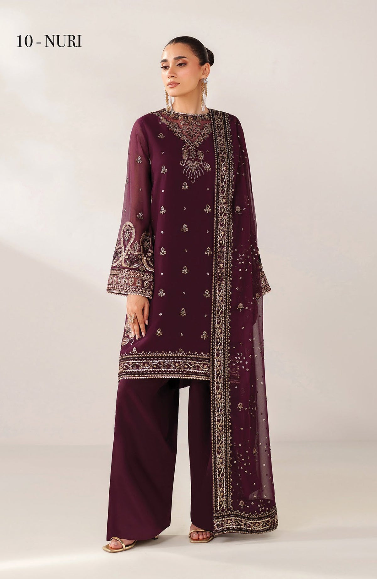Buy Xenia | Formal Collection - Xenia - D-10 Nuri - XF25LFR - Purple Online at Great Price! Available For UK, France & Germany. Baroque dresse from Pakistan & for SALE in the UK, USA, Manchester & London. Book now ready to wear & unstitched. Shop Wedding, festive, summer or winter branded outfits from Lebaasonline