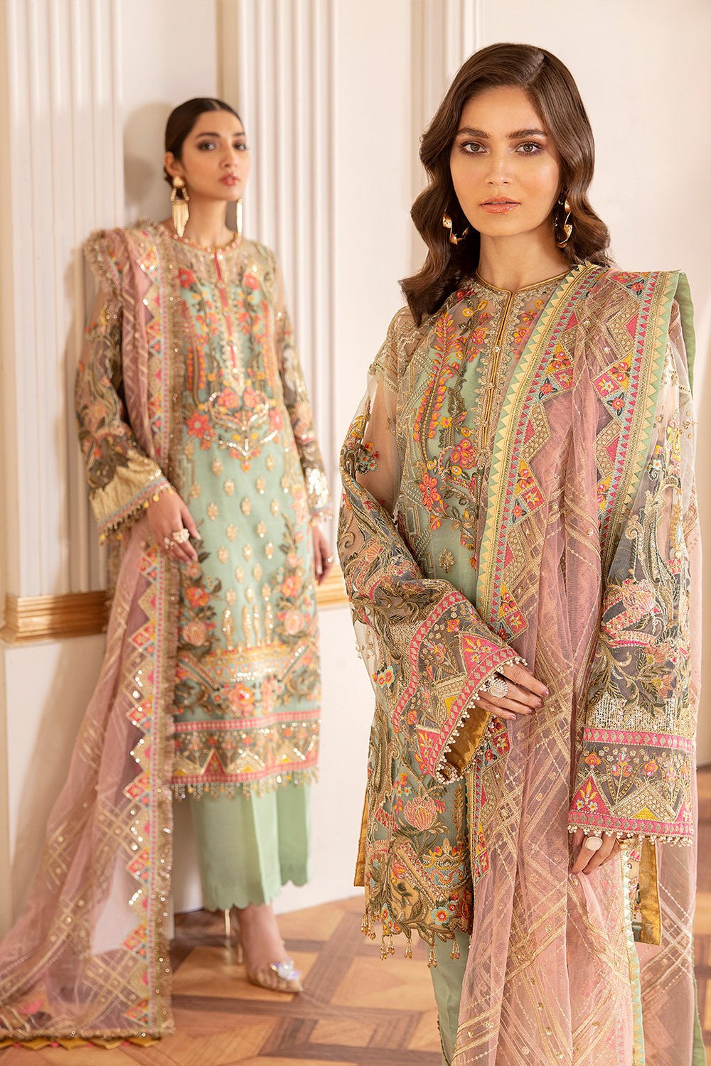Buy Baroque | EMBROIDERED NET CH07-01. Online at Great Price! Available For UK, France & Germany. Baroque dresse from Pakistan & for SALE in the UK, USA, Manchester & London. Book now ready to wear & unstitched. Shop Wedding, festive, summer or winter branded outfits from Lebaasonline