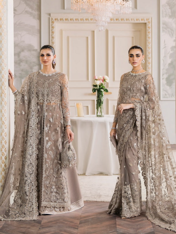 Buy Baroque | Embroidered Luxury Net Unstitched 3Pc Suit EC-06. Online at Great Price! Available For UK, France & Germany. Baroque dresse from Pakistan & for SALE in the UK, USA, Manchester & London. Book now ready to wear & unstitched. Shop Wedding, festive, summer or winter branded outfits from Lebaasonline