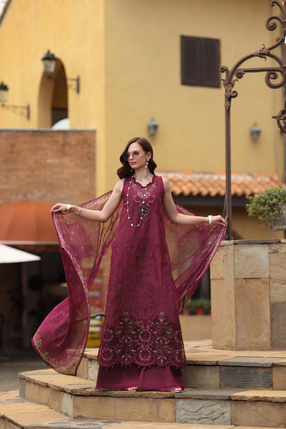 Buy Noor Luxury Eid Schiffli Laserkari '26 - Vol 2 | D8 - Rasberry Love Lawn Suit from Lebaasonline Largest Pakistani Clothes Stockist in the UK Shop Noor Pakistani Lawn 2026 EID COLLECTION Saira Shakira COLLECTION 2026 Afrozeh EID COLLECTION '26 ONLINE UK for Wedding, Party NIKAH OUTFIT Indian & Pakistani Summer Dresses UK USA UAE DUBAI Manchester