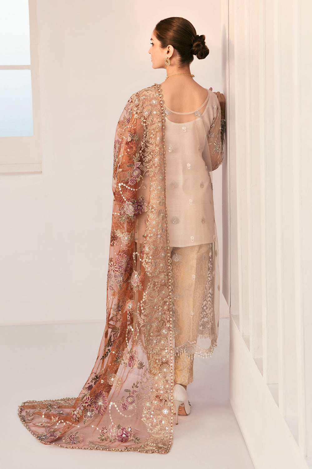 Buy Baroque | EMBROIDERED NET CH11-03 STITCHED- Collection 2025 Online at Great Price! Available For UK, France & Germany. Baroque dresse from Pakistan & for SALE in the UK, USA, Manchester & London. Book now ready to wear & unstitched. Shop Wedding, festive, summer or winter branded outfits from Lebaasonline
