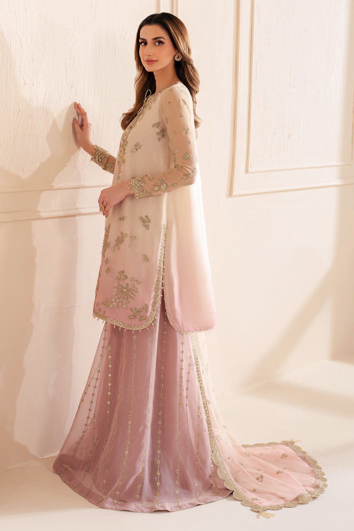 Buy Jazmin | Embroidered Chiffon Unstitched 3Pc Suit UC-3067 Online at Great Price! Available For UK, France & Germany. Baroque dresse from Pakistan & for SALE in the UK, USA, Manchester & London. Book now ready to wear & unstitched. Shop Wedding, festive, summer or winter branded outfits from Lebaasonline