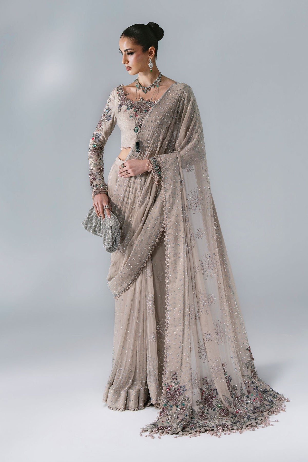 Maria B Mbroidered Wedding Edition '26 | BD-3103-Moon Grey